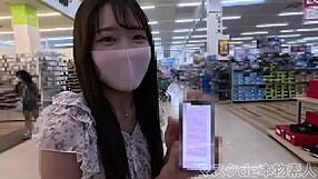 19yo Japanese idol full face creampie in public truck blowjob