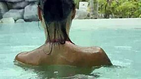 i can't stop staring at hot monika fox's big tits in that pink bikini by the pool