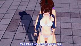 abby meets protagonist-kun and they switch roles in a playful shemale encounter