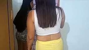 curious best friends with big tits try first pussy scissoring