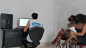 We seduce the HR director in his office to get hired! Sexy emo secretaries game?