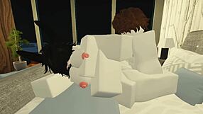 fucking turns intense in roblox condo as arc4nix pounds hard in virtual hardcore session