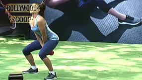 jacqueline fernandez intense workout exercise routine