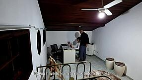 Seduced Student Spreads Legs On Teacher's Desk For Doggystyle Pussy Pounding And Ass Lick