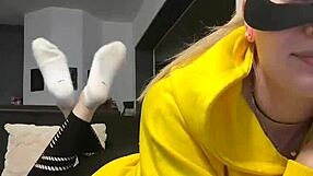 dirty barefoot feet in nike socks smelly fetish sight