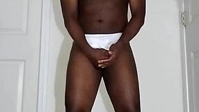 Solo First Time Masturbating In White Underwear Again After August