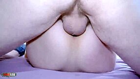 Glasses Teen Slut Squirts Hard on Stepdad Terry's Intense Anal Cock