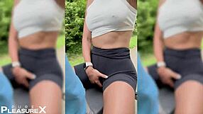 naughty latina biker babe bends over big ass on beach for monster cock doggystyle and cum on tits ride