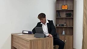 petrovakathx bends over bed for boss's monster cock doggystyle pounding