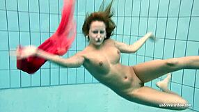 Big Tits Silvie Swims Bikini Shows Hairy Pussy Underwater