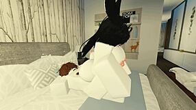 fucking turns intense in roblox condo as arc4nix pounds hard in virtual hardcore session
