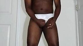 Solo First Time Masturbating In White Underwear Again After August
