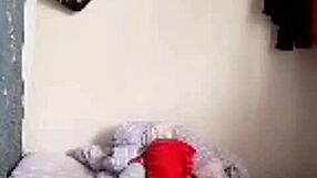 CAUGHT PETITE STUDENT BENT OVER DORM BED WITH BIG CLIT PUSSY DOGGYSTYLE