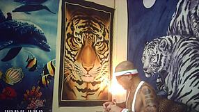 whoa, first-time italian bombshell with big natural tits feels the pound machine backstage