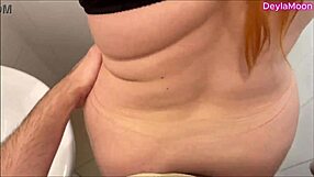 i couldn't resist fucking this big ass redhead neighbor slut in the public toilet risking it all