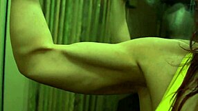 worship these muscular bodybuilder babe's bulging biceps in bikini