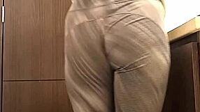 Hidden cam catches sexy Latina teen upskirt tits in bathroom