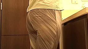 Hidden cam catches sexy Latina teen upskirt tits in bathroom