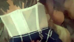 Emo latina late for class bent over for monster black cock domination