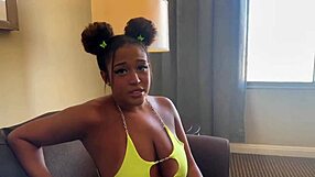 Girlfriend Cheats on Phone with Boyfriend While Best Friend Fucks Her Big Ass and Creampies