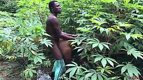 pretty latina milf takes rough bbc creampie in nigeria farm