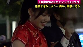 Slit dress chinese beauty slow fucks to ecstasy