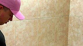 Skinny Colombian teens caught fucking hard in school bathroom stall