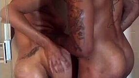 Ebony beauty bends over taking massive BBC deep in her tight asshole