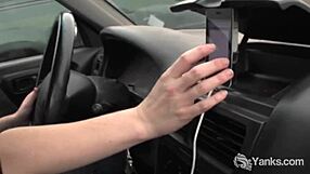 i cum hard fingering my shaved pussy in the car