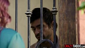 Private investigator Natasha Nice's rough sex services with big tits and monster cock make client lucky