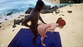 Curvy Big Ass Big Tits White Milf Serenia Fucks Big Black Cock Nero Beach Outdoor Cumshot