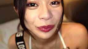 G-cup Japanese CA slut rides cock endlessly creampie pussy after expert blowjob