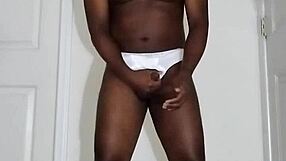 Solo First Time Masturbating In White Underwear Again After August