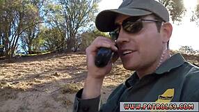 Police Gangbang Border-Hopping Redhead Devours Cocks