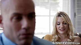 Shaved Head Derrick Pierce Rams Rock Hard Monster Cock Into Kendra Spade's Tight Shaved Pussy Cowgirl Deepthroat Rough.