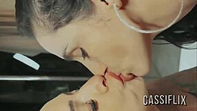 two blondes give poolside double blowjob handjob, you won't last watching! 😍💦