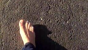 wanna lick these dirty calloused barefoot soles?