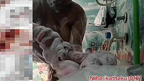 Bathroom Pussy Fuck Solo with Big Natural Tits Dripping Wet