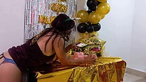 Birthday fuck doll gets dirty casting facial from hot stepsister exhibitionist