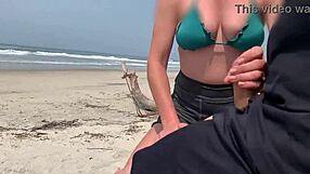she kept handjobbing my cock on beach till i exploded in public