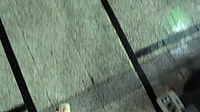 ting xuan's shemale cock throbs as she strolls public paths peeing with her huge bulge showing