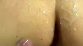 exotic latina shakes huge ass closeup before taking massive jizz load first time