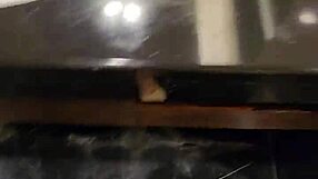 ting xuan's shemale cock throbs as she strolls public paths peeing with her huge bulge showing