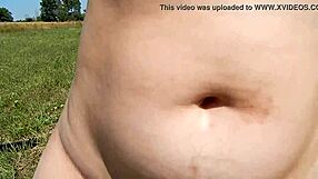 Hey check out this hairy mature flashing her beaver outdoors