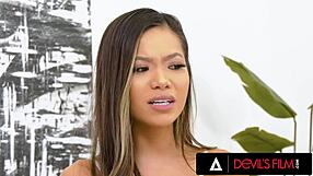 Vina Sky Nympho Rides Interracial Cock Like Wild Cowgirl