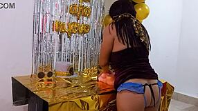 Birthday fuck doll gets dirty casting facial from hot stepsister exhibitionist