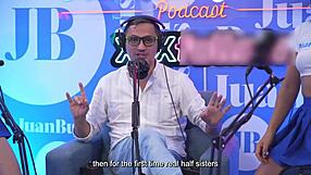 those hot colombian stepsis babes riding sybian machines together is wild on juanbustospodcast