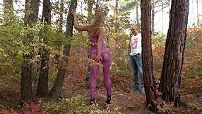 Photographer Licks Pussy Fucks Nude Russian Milf Model Forest Outdoor Sex
