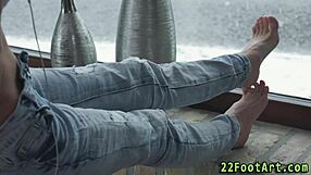 wanna watch petite babe's feet drenched in hot cumshot?