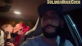 they pay their ride with hot blowjobs from crossdressing bisexual babes